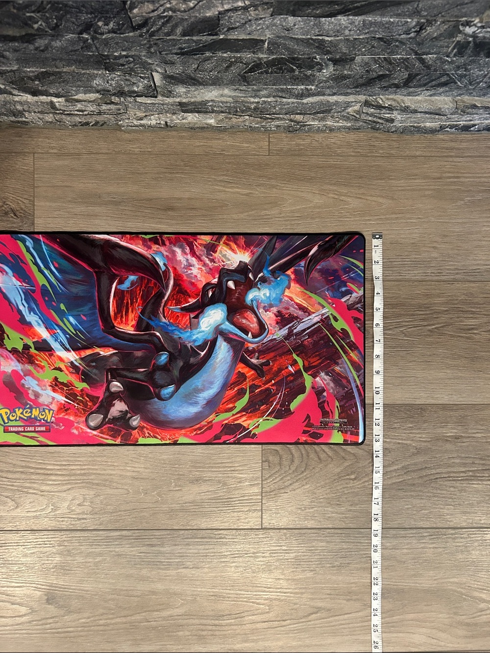 NWOT Pokémon Colorful Mega Charizard X Playmat from Phantasmal Flames 🔥 - Picture 4 of 5